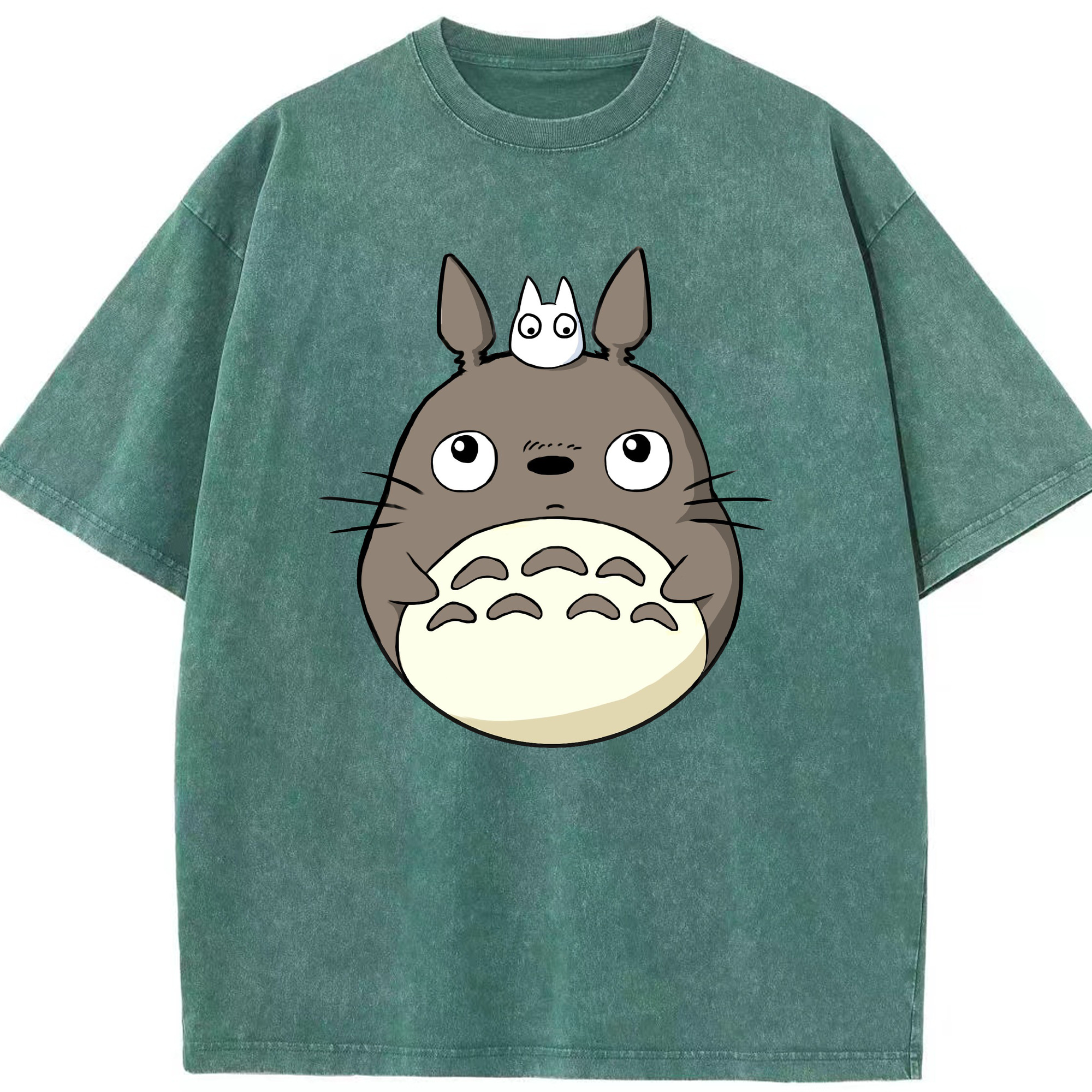 （画像用） となりのトトロ 草壁メイ 草壁サツキ My Neighbor Totoro Satsuki Kusakabe Mei Kusakabe 綿100% ヴィンテージ風 半袖Tシャツ（フロントプリント）
